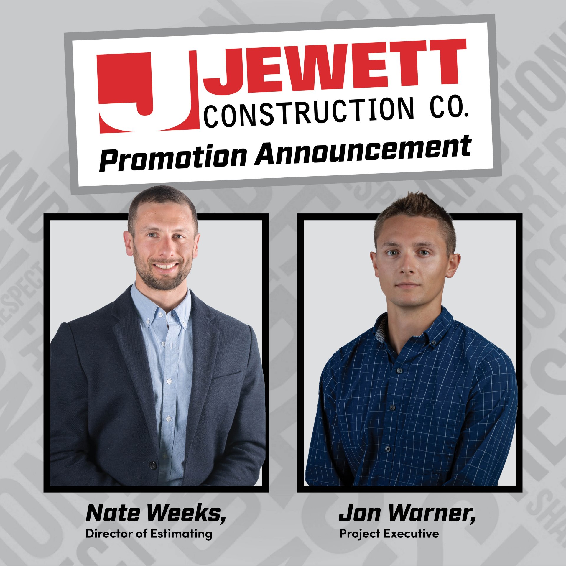 Jewett Construction Promotes Nate Weeks and Jon Warner